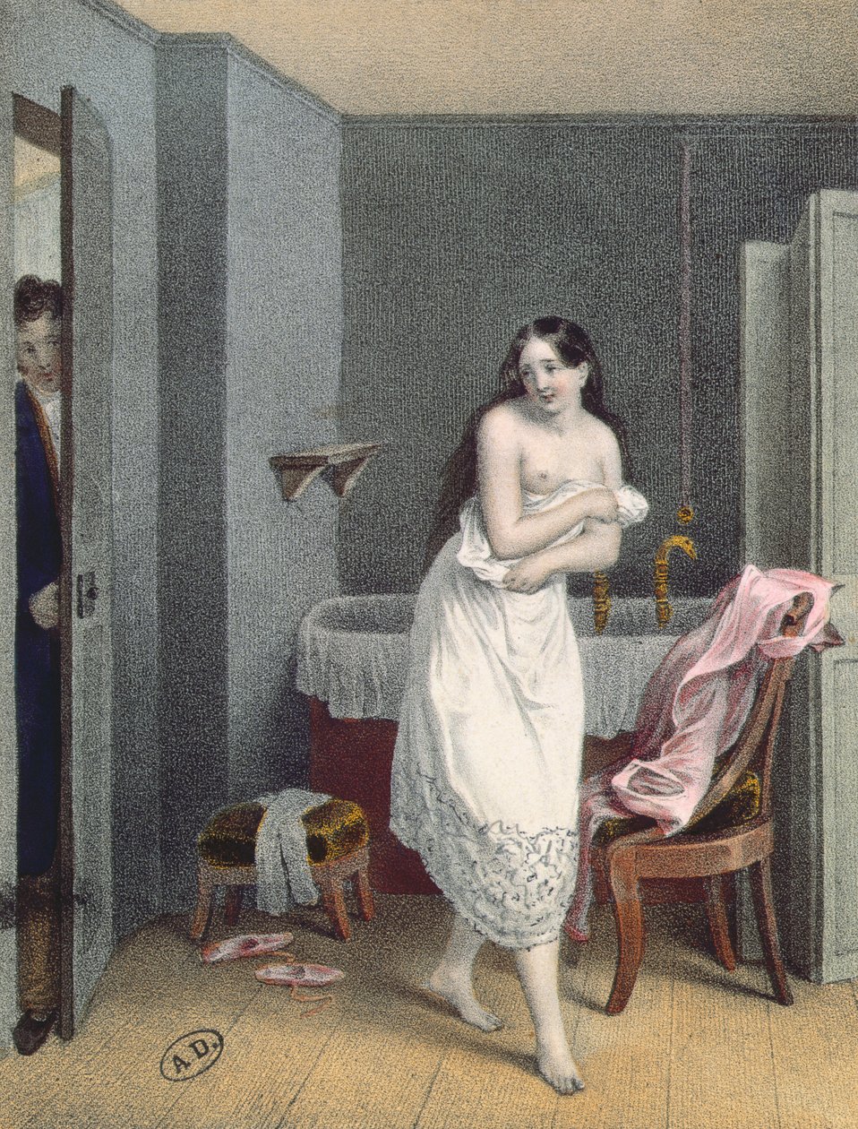 1825年頃、風呂から出た女 作： フランス語学校