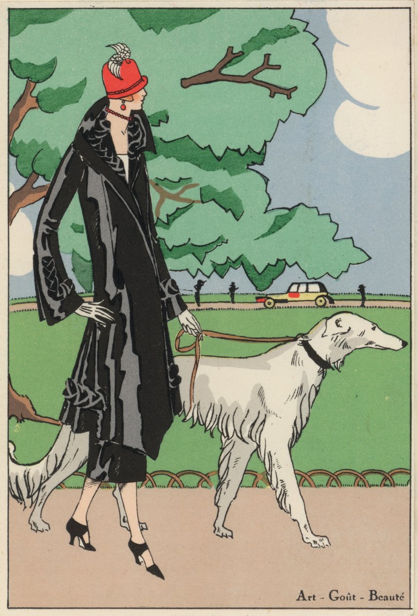 デザイナーMartial and Armandによる1920年代の女性ファッション（カラーリトグラフ） 作： フランス語学校