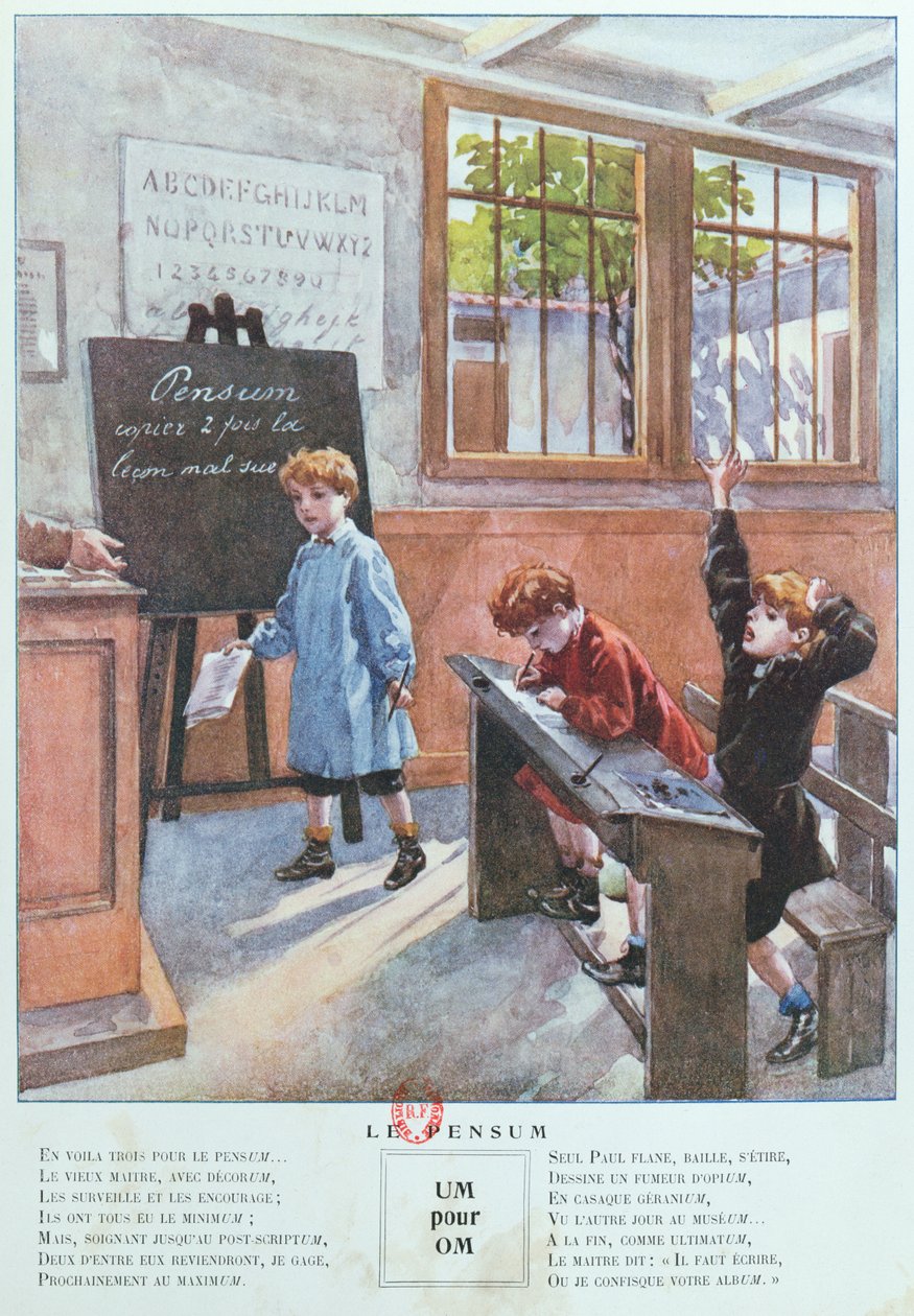 JApprends lOrthographeによる、Lineing Lines、Hachette、1905年発行 作： フランス語学校