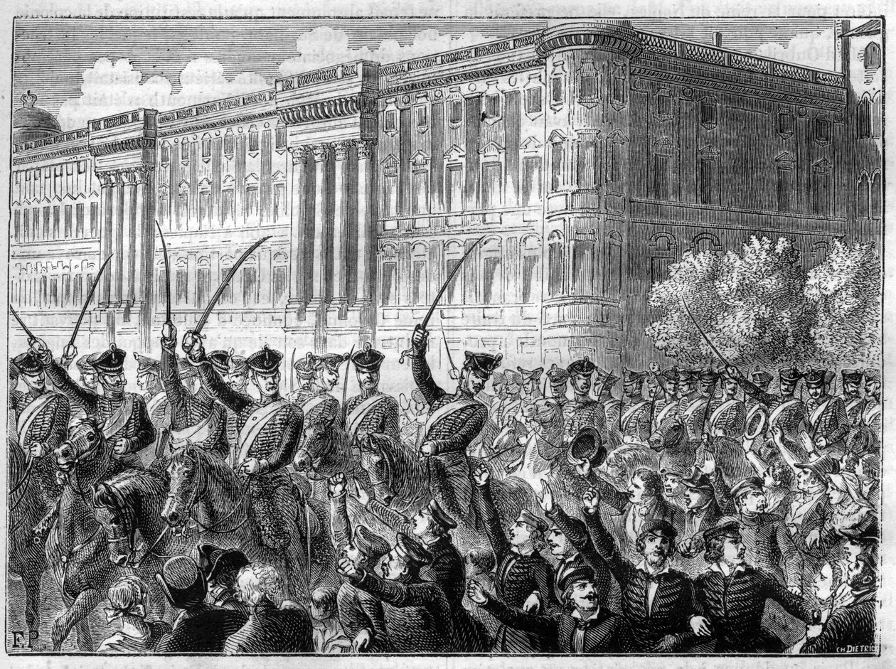 イベント 第四次連合軍の戦争 1806年 - 1807年 ベルリンでの戦争熱狂 - 第四次連合軍 - ベルリンでの大騒動 - フランスに対するクリー族の戦火 - アドルフ・ティエール著「Histoire de l