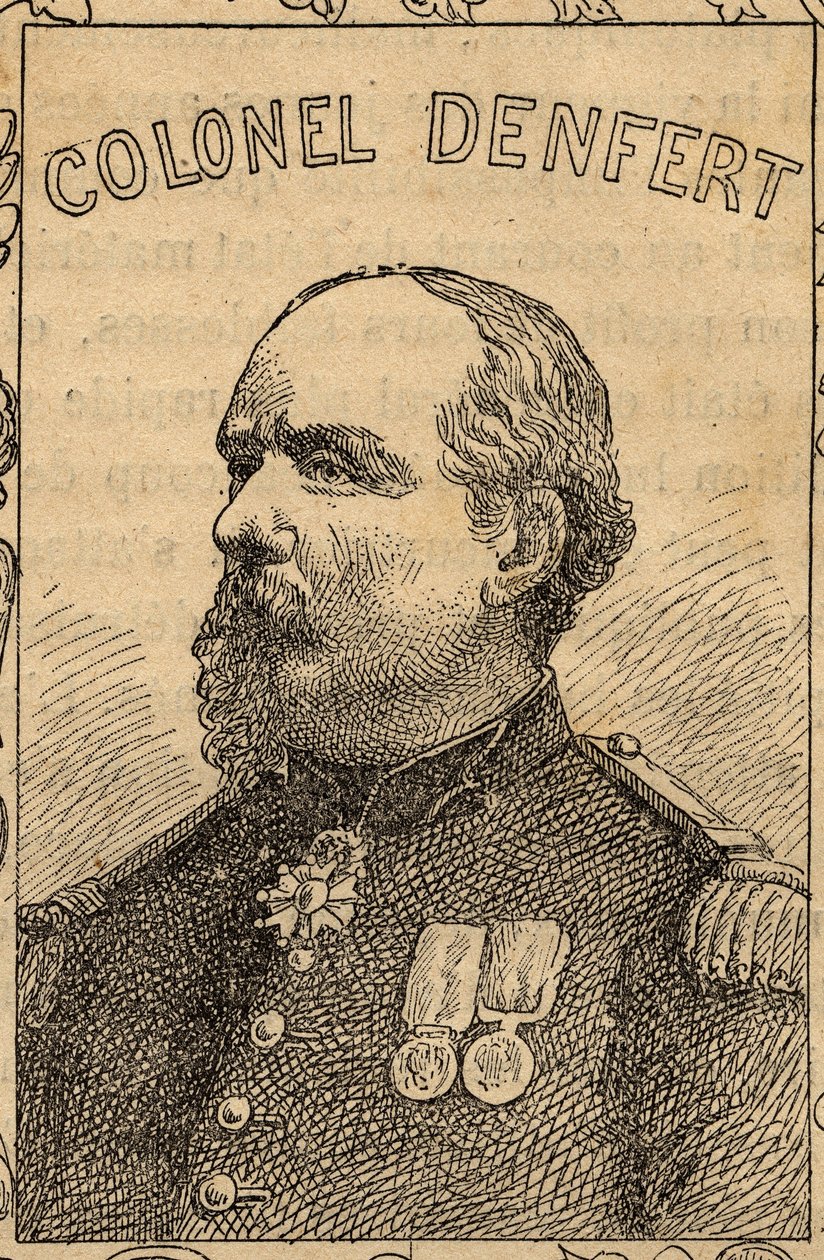 ピエール・フィリップ・ダンフェール＝ロシュロー大佐の肖像 - 1870-71年（エングレーヴィング） 作： フランス語学校