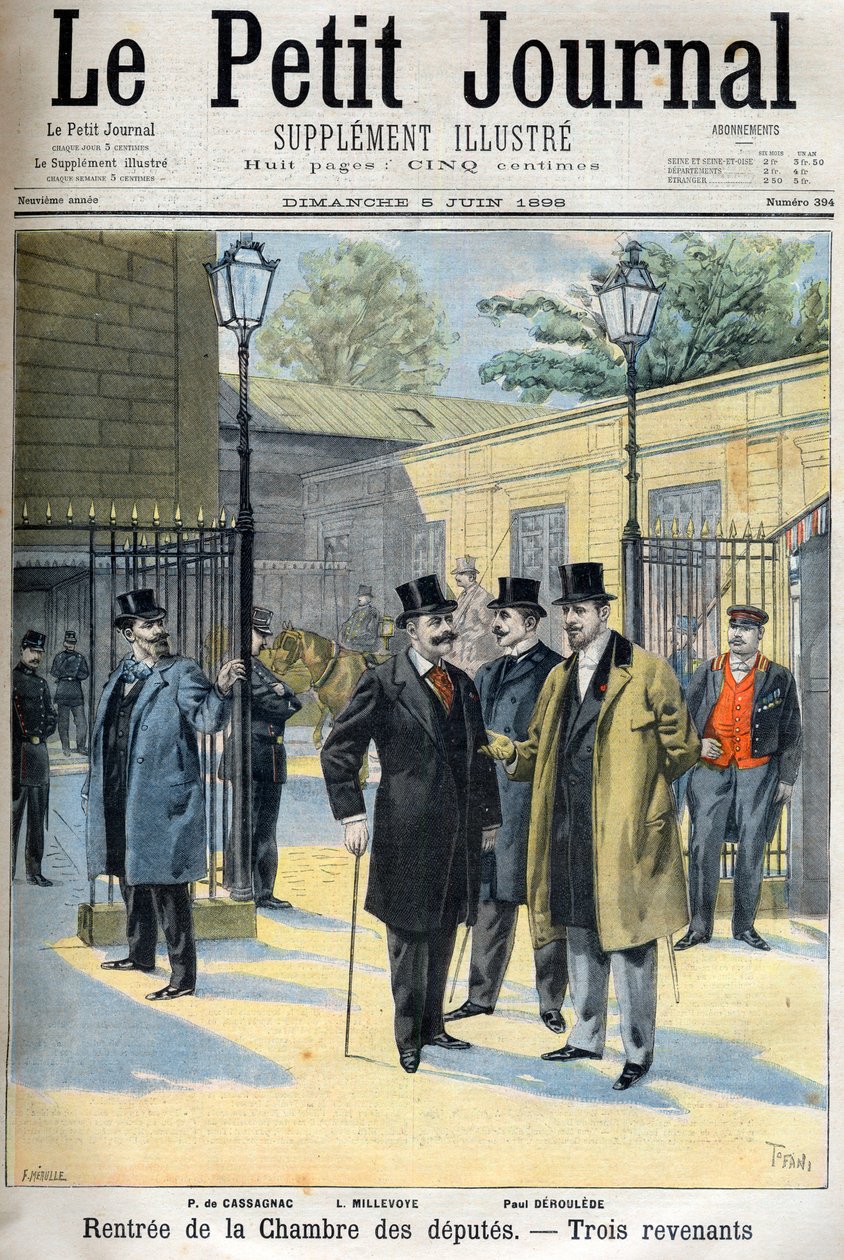 副議長会議の再開、「Le Petit Journal」6月5日号のイラスト 作： フランス語学校