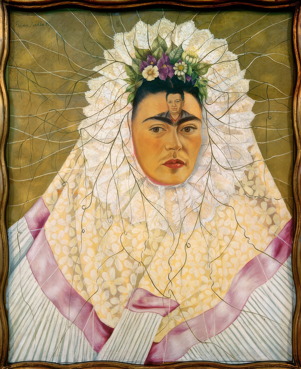 TehuanaまたはDiegoに扮した私の自画像 作： フリーダ・カーロ