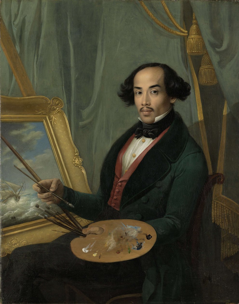 Raden Saleh（1811-1880）の肖像 作： フリードリヒ・カール・アルバート・シュエル