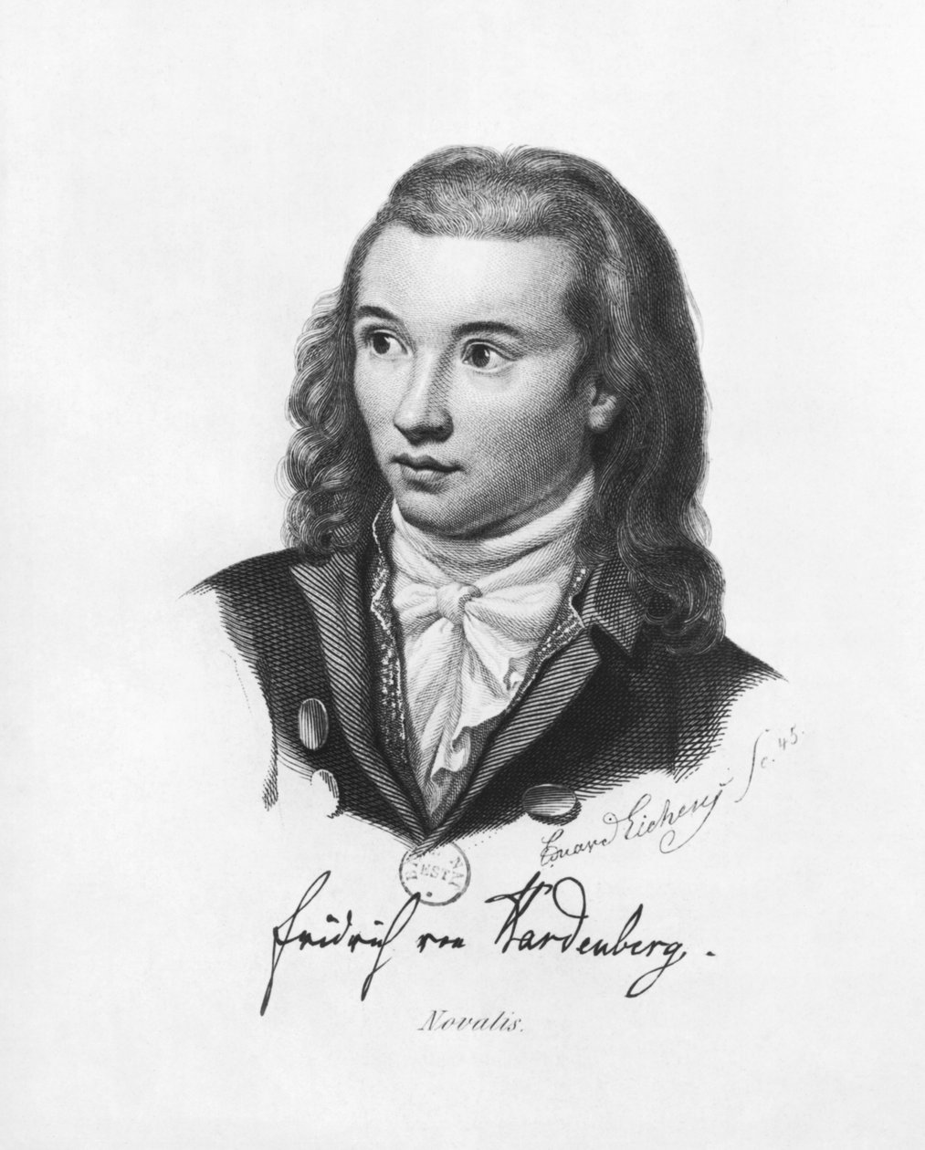 ノヴァリス（1772-1801）1845 作： フリードリヒ・エデュアルド・アイケンス