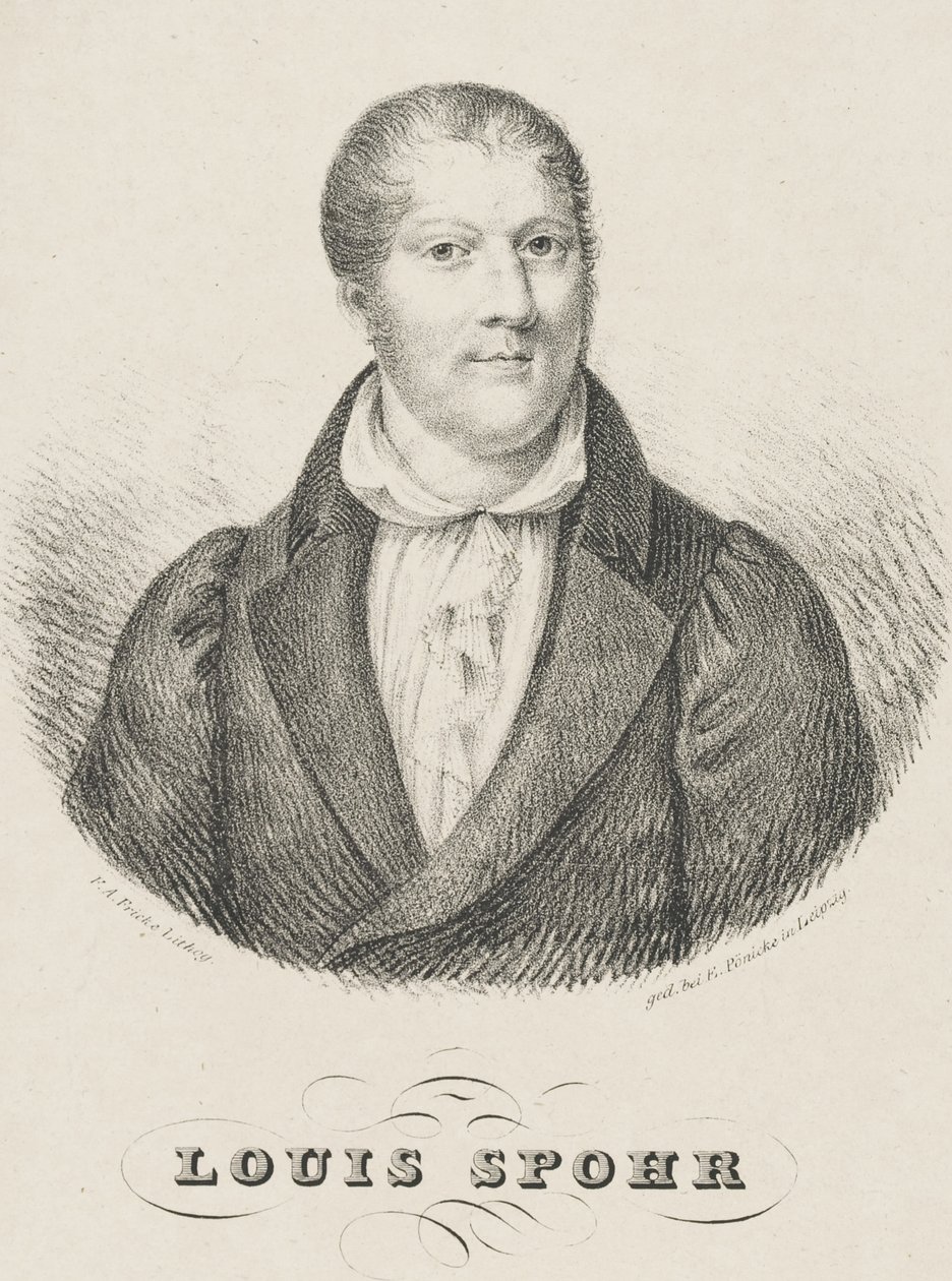 Louis Spohr 1784-1859の肖像、c。 1830～1840年。 作： フリードリッヒオーガストフリッケ