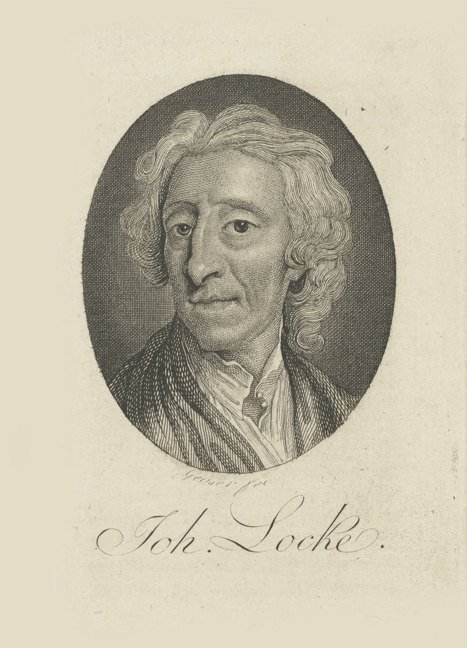 医師で哲学者のジョン・ロックの肖像、1632～1704 年、1770 年頃。 作： フリードリヒクリスティアンゴットリーブガイザー