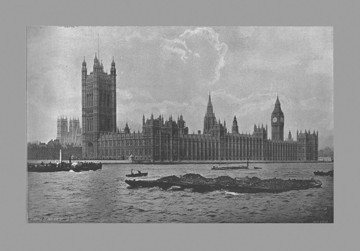 国会議事堂、ロンドン、c1900 作： フリスとCo