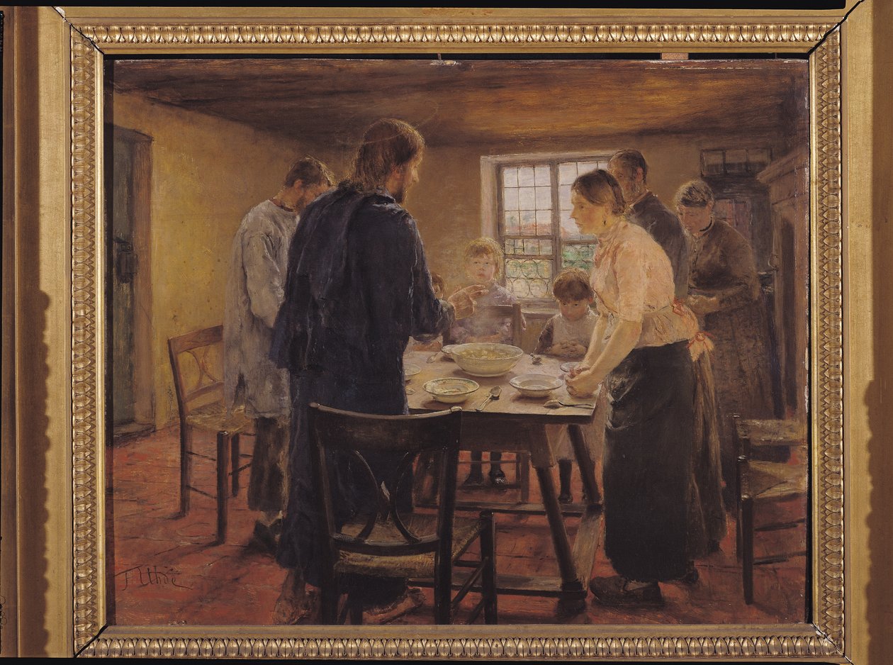 農民とのキリスト、1887-88年 作： フリッツ・フォン・ウーデ