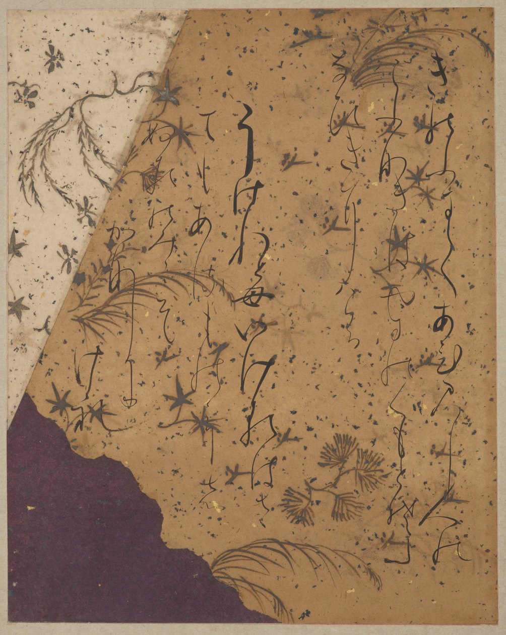 Page from the Ishiyama-gire by Ki no Tsurayuki 作： 藤原定信藤原定信へに