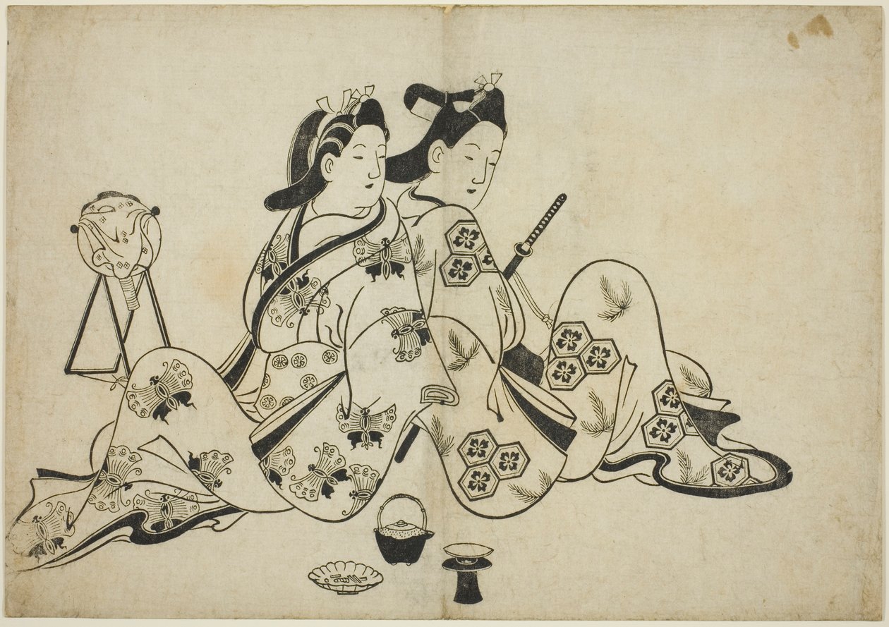 背中合わせに、一連の 12 のプリントから 作： 古山師重