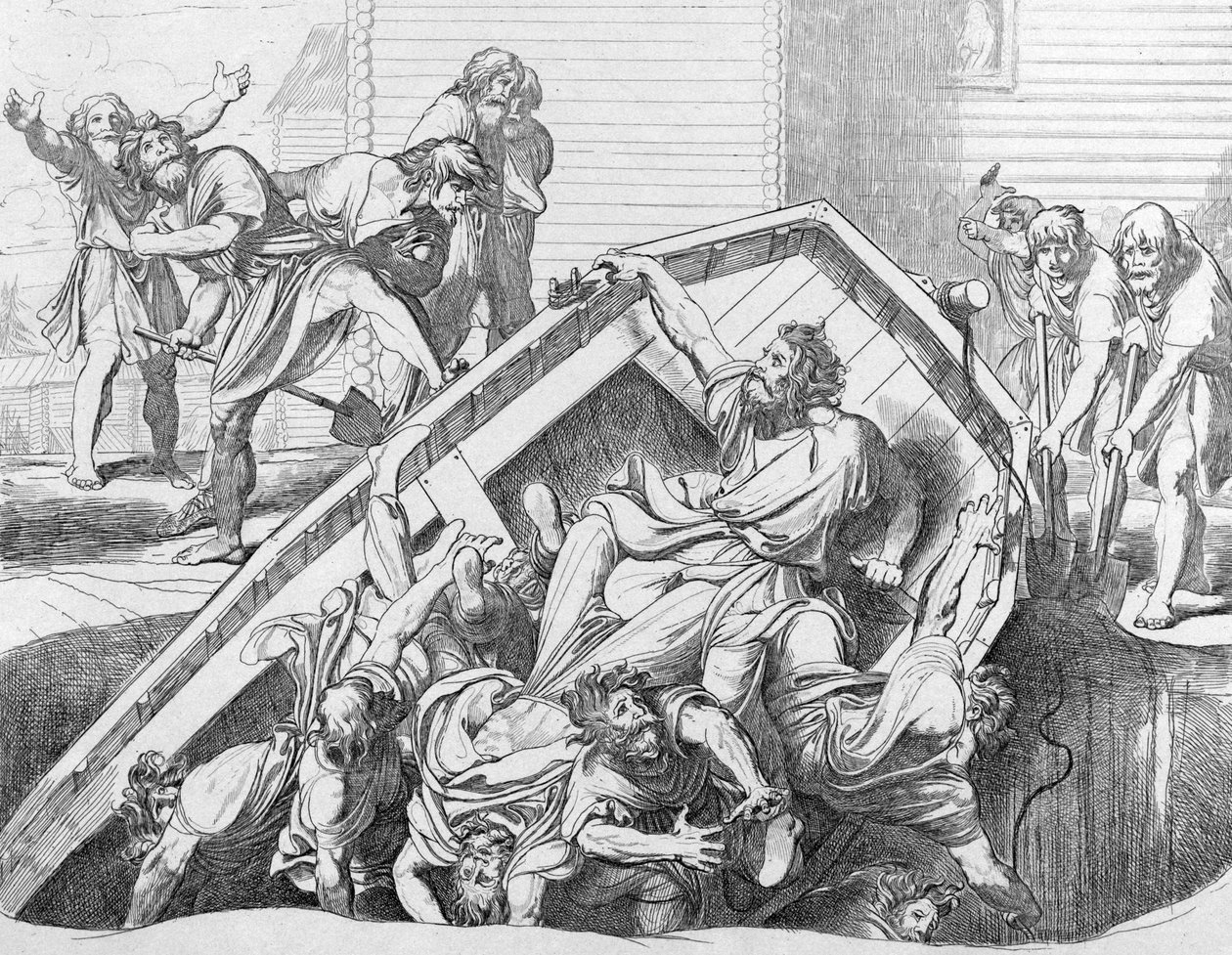 1839年以前のオルガスはドレブリアンへの復讐 作： フョードル・アントノヴィッチ・ブルーニ