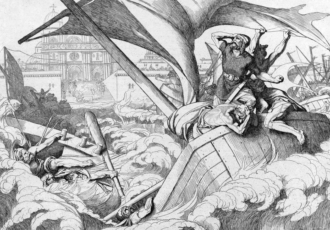 1839年以前のコンスタンティノープルでのRus艦隊の破壊 作： フョードル・アントノヴィッチ・ブルーニ