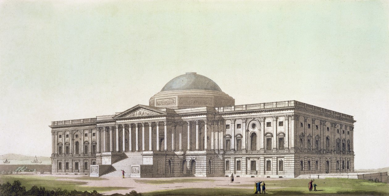 ワシントン、国会議事堂、ジュールフェラーリオ作「ルコスチュームアンシャンエモデルヌ」c.1820 作： G.カステリーニ