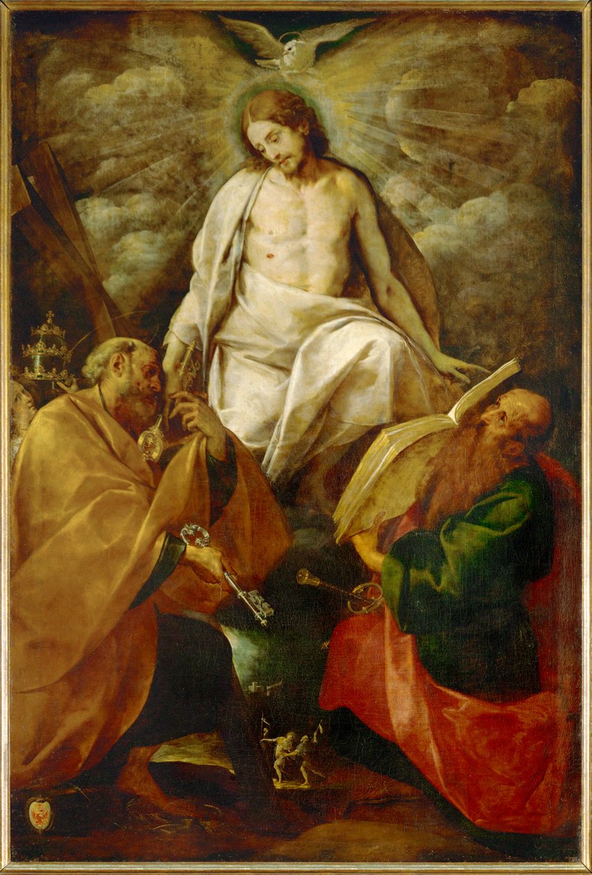 聖ペトロとパウロに現れるキリスト（絵画） 作： GB & Morazzone P.(1571-1626) クレスピ