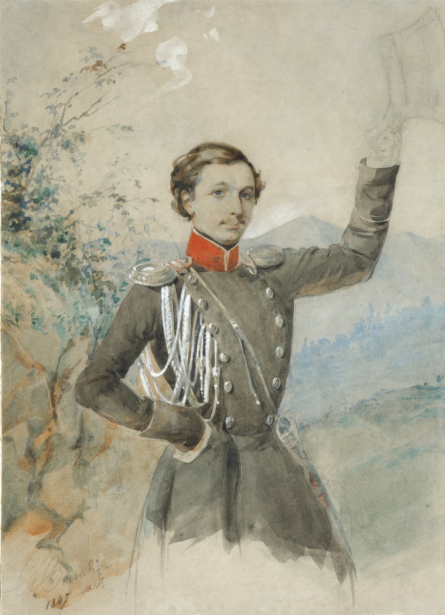 Semyon Dmitrievich Lisanevich 1822-1877、1847-1849 の肖像 作： GVコラディーニ