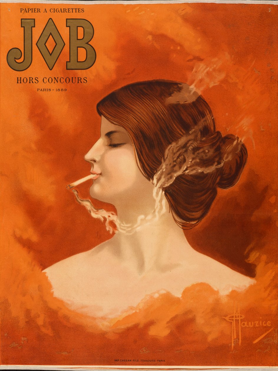 JOB シガレット ペーパー — オードス コンペティション パリ 1889 年、約。 1905年（リトグラフ） 作： G・モーリス