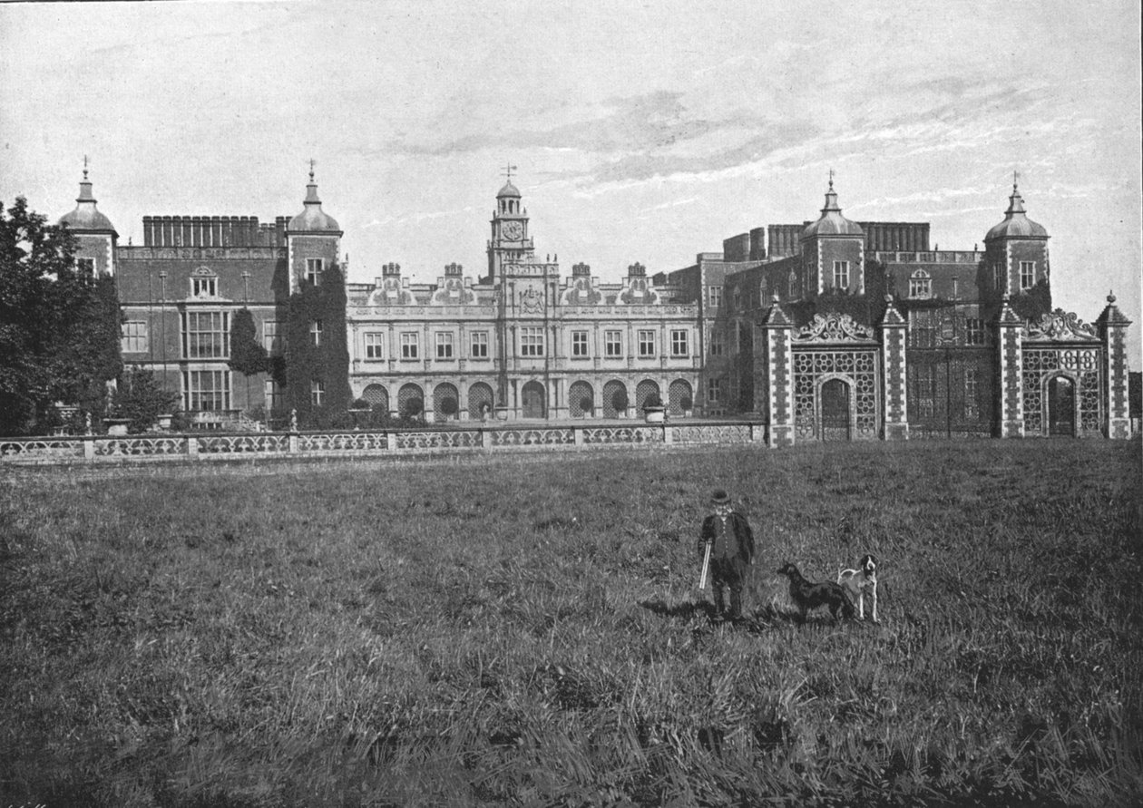 ハットフィールドハウス、サウスフロント、c1900 作： GWウィルソンアンドカンパニー