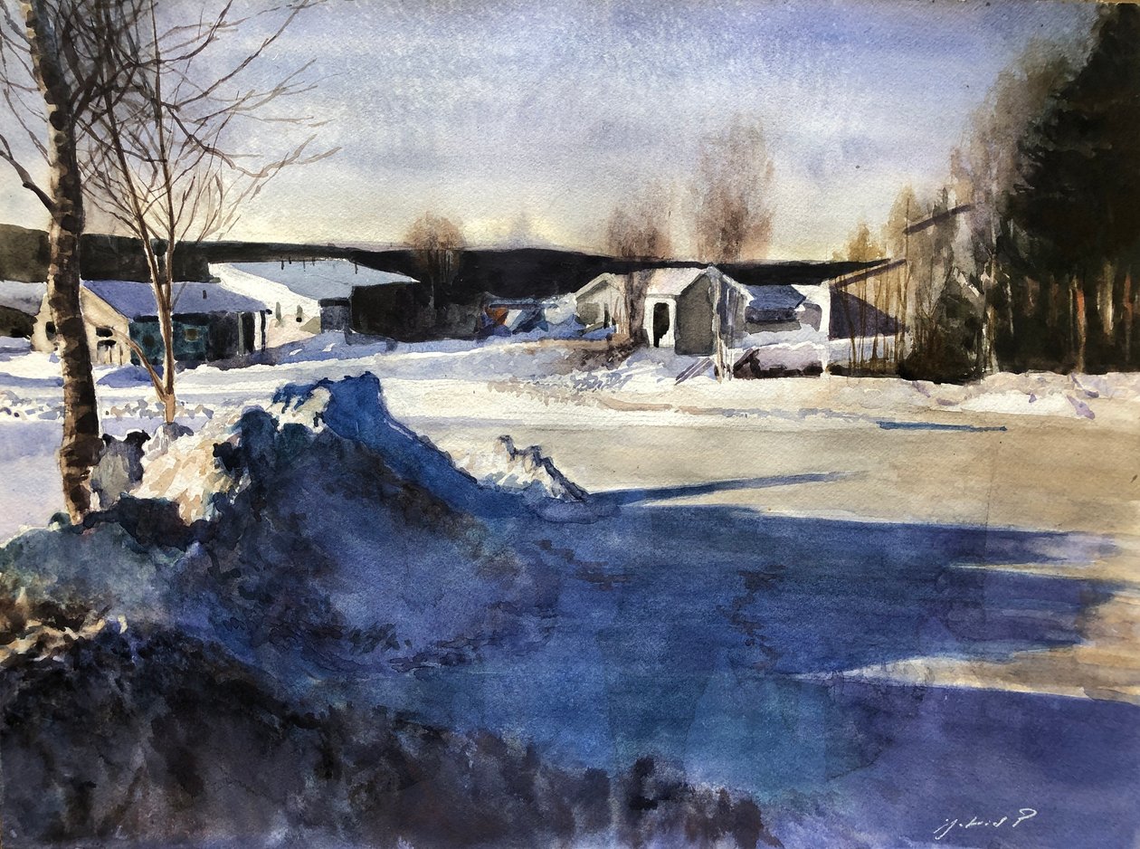 フィンランド、2019年（紙に水彩画） 作： ガブリエル・パルマ