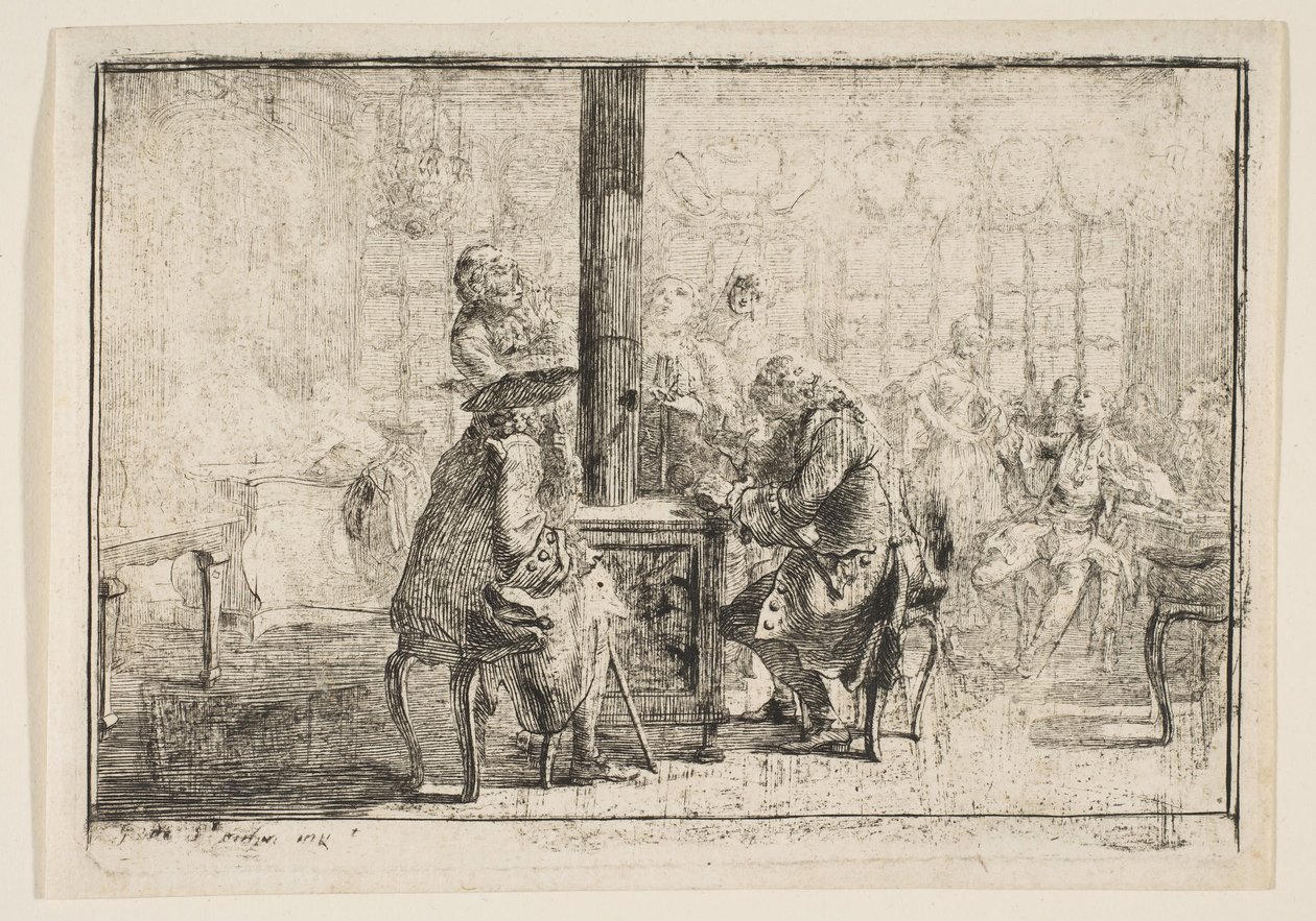 Nouvellistes、1752年。 作： ガブリエル・ド・サン・トーバン