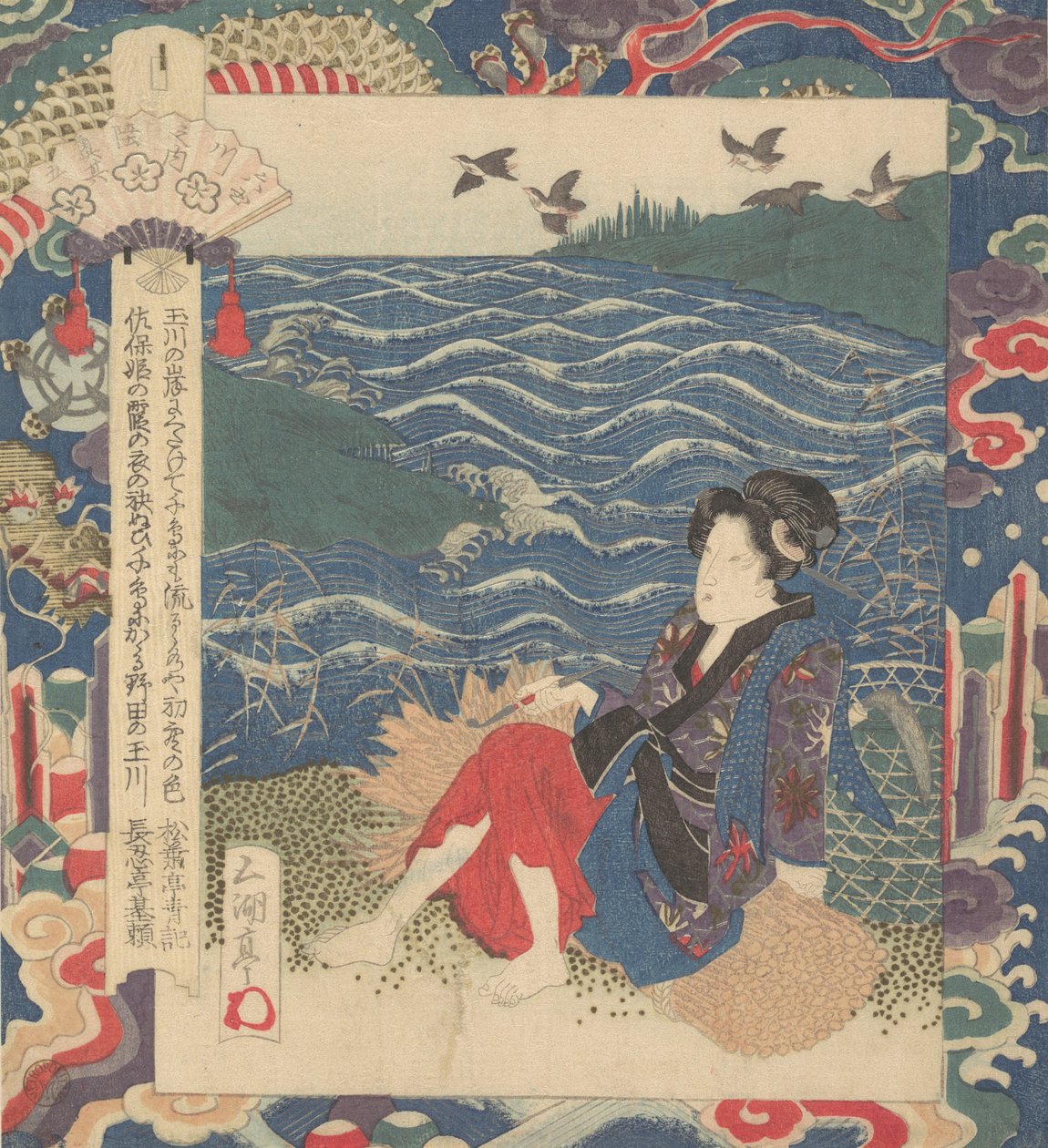 プリント、カリフォルニア州。 1820年。 作： 岳亭