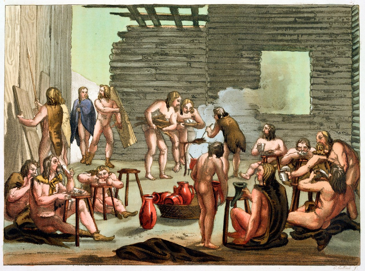 古代ケルトまたはガリアのキャンプ、1800〜18年頃 作： ガロ・ガリナ