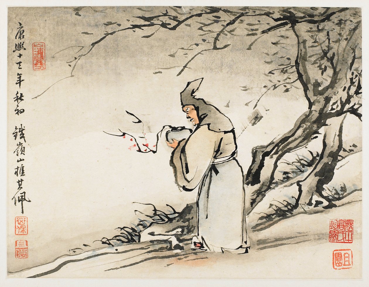 指画、十葉の画帖より 作： 高七平