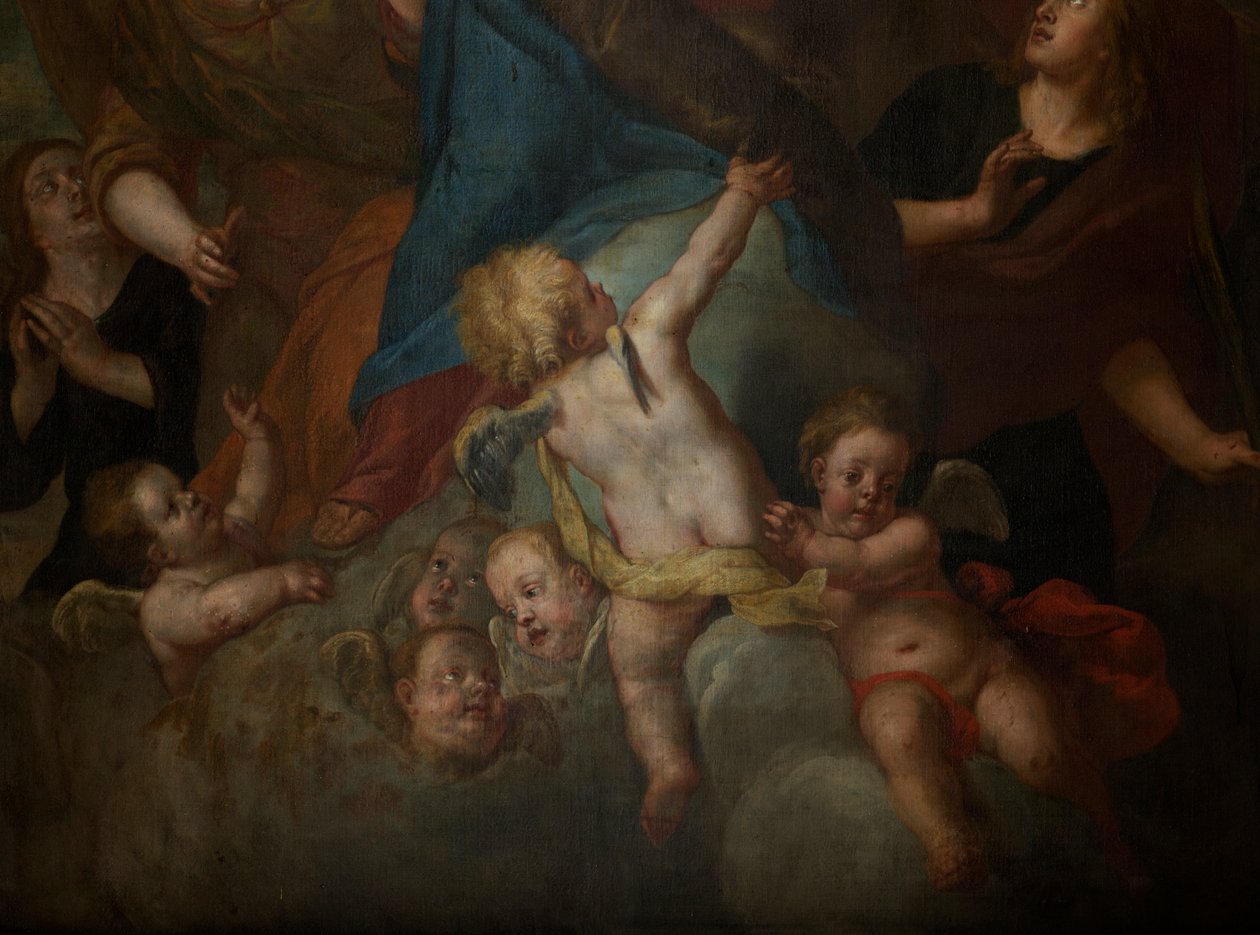 教区教会 (Sint-Walburgakerk)。 ペインティング。 ガスパール・ド・クライヤー。 1652 作： ガスパールデクレイアー