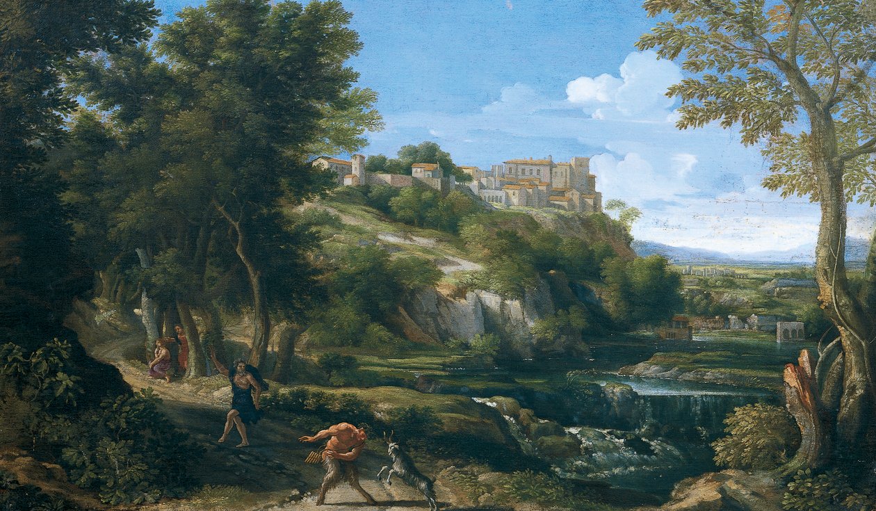 ファウヌスとニンフが踊る風景 1667-1668年 ガスパール・デュゲ（1615-1675）作 作： ガスパールプッサンドゥゲット