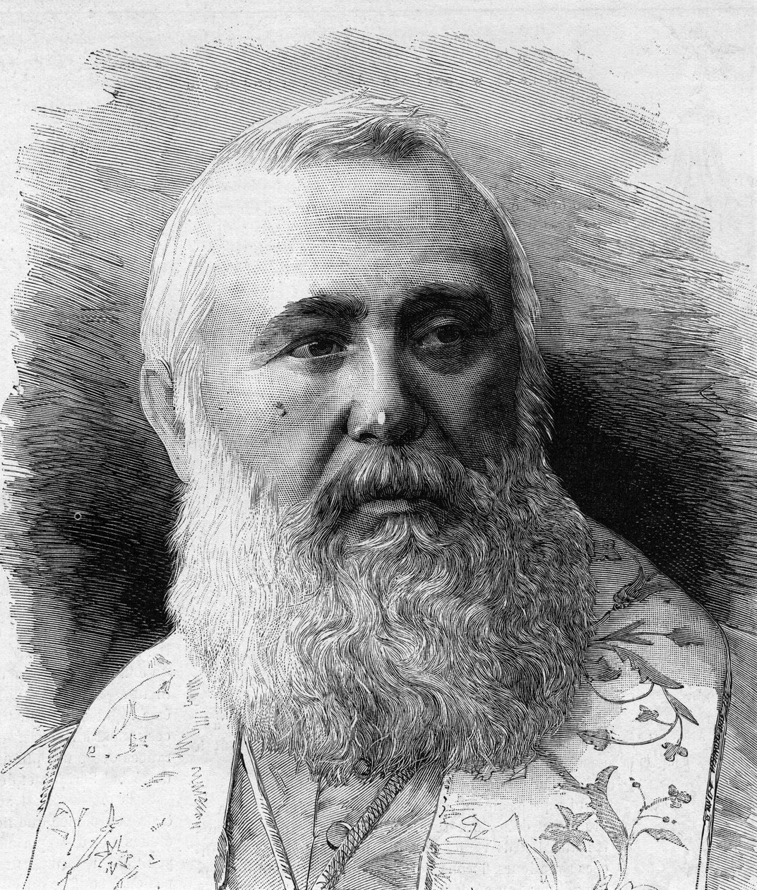 Charles Lavigerie (1825-1892) アルジェのアルシュベク、アフリカの枢機卿。1882年8月5日付「Le Monde Illustré」第1323号に掲載されたM.G.Vuillierによるエングレーヴィング。 作： ガストンヴィリエ
