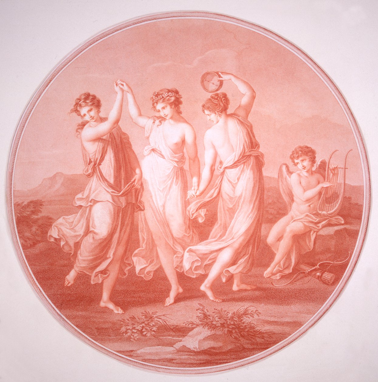 「三美神とキューピッド」、c1775-c1792。 作： Gavrila Ivanovitch Scorodomoff