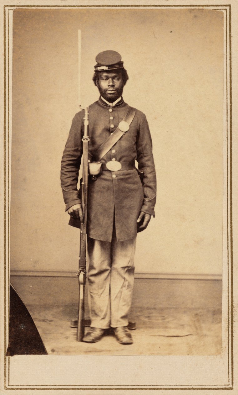 クリストファー・アンダーソン（二等兵Co.F. 108 U.S.C.T.」1865年（写真） 作： ゲイフォード＆シュパイデル