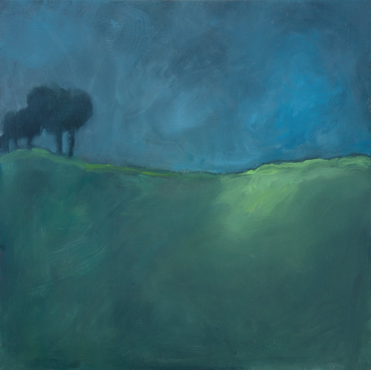 風景、2019年（キャンバスに油彩） 作： ジュヌヴィエーブ・フレンチ