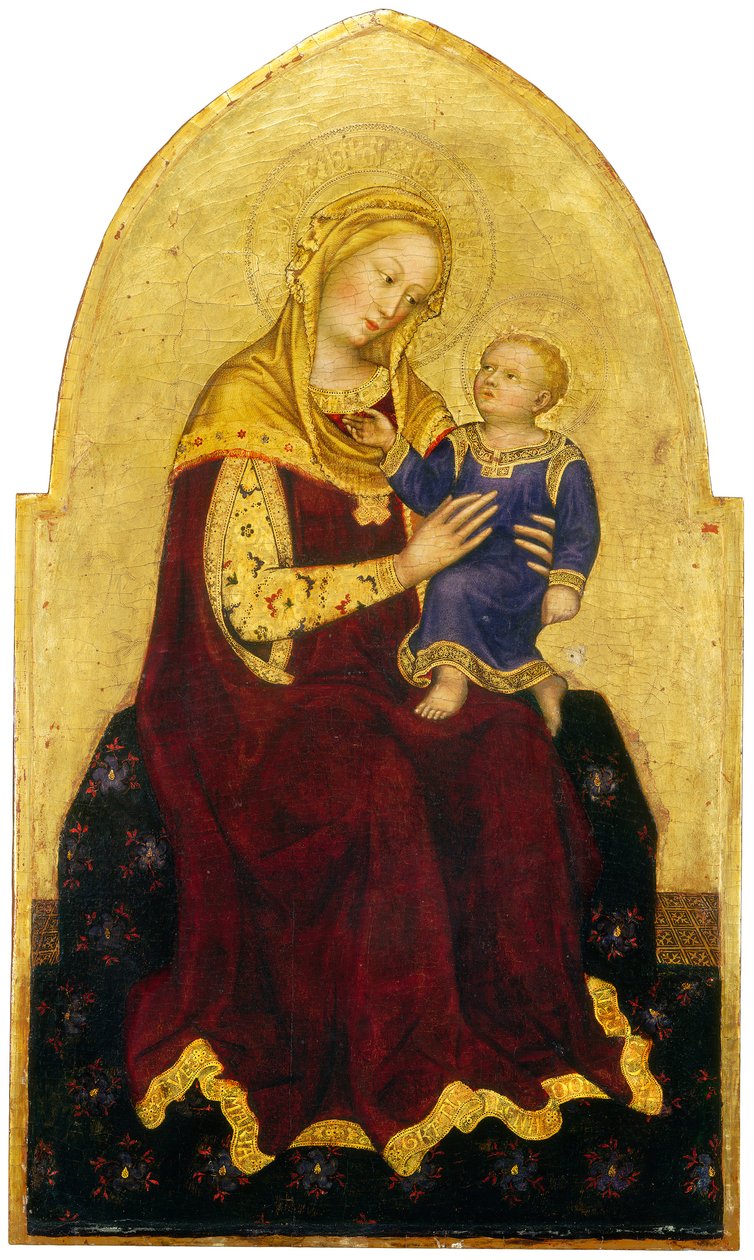 マドンナと子の即位、1420年頃（パネル上のテンペラ） 作： ジェンティーレ・ダ・ファブリアーノ