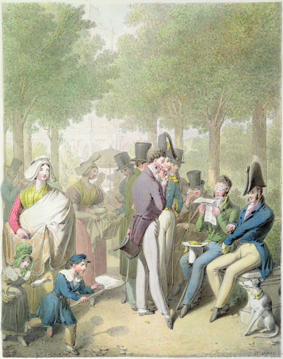 チュイルリー公園、「Tableau de Paris」 作： ゲオルグ・エマニュエル・オピッツ