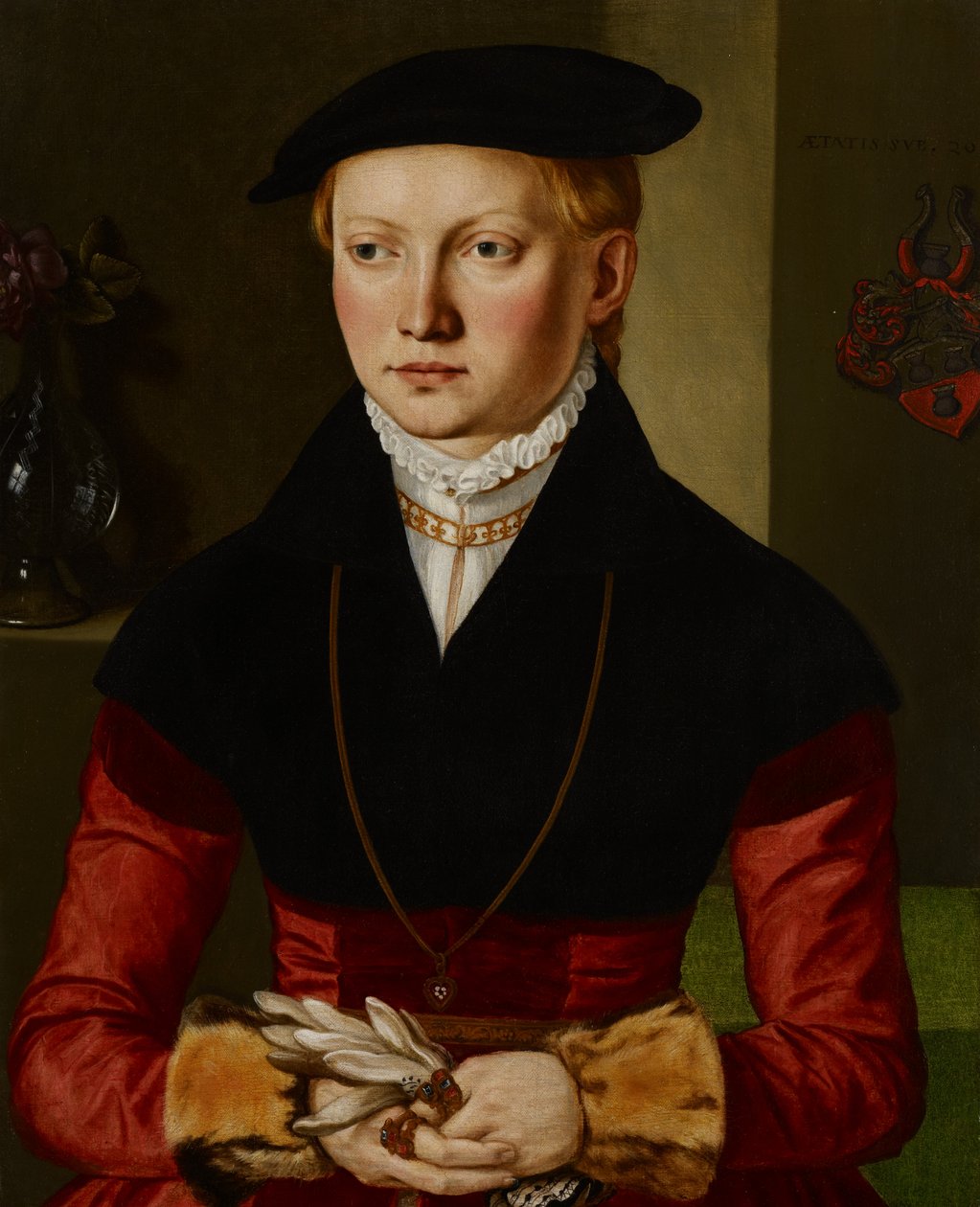 少女の肖像、c.1545 作： ジョージ・ペンツ