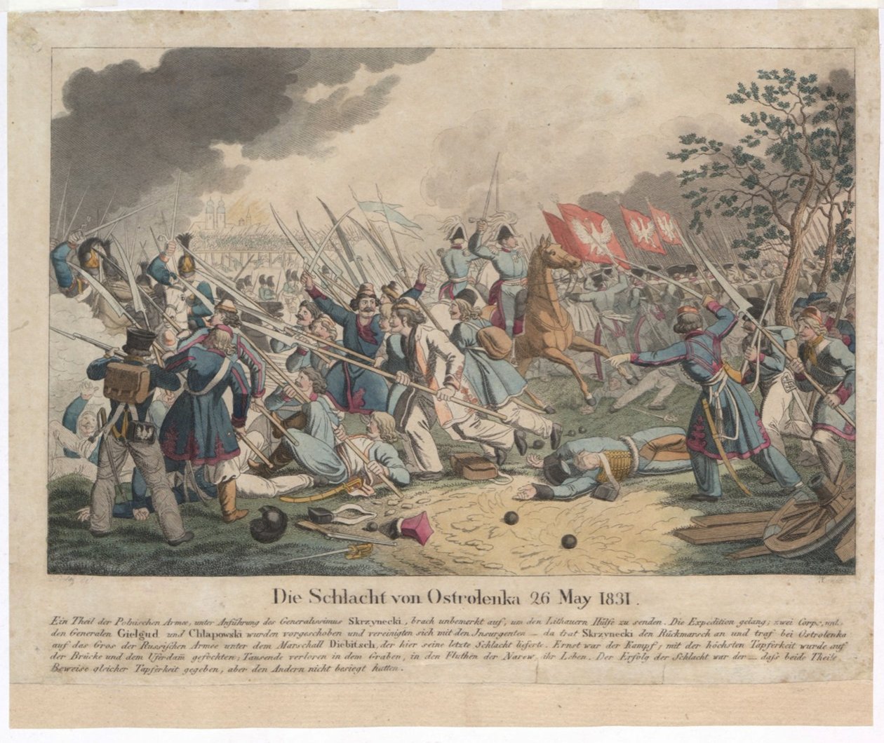 1831年5月26日のオストロレカの戦い 作： ジョージ・ベネディクト・ワンダー