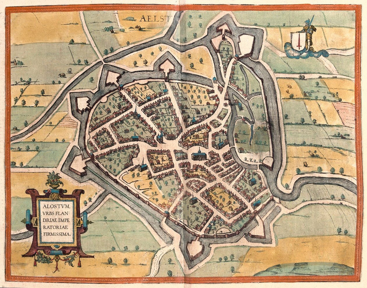 ベルギーのアールスト-ゲオルク・ブラウン著『Civitates Orbis Terrarum』（ケルン、1617年）所収 作： ジョージ・ブラウン