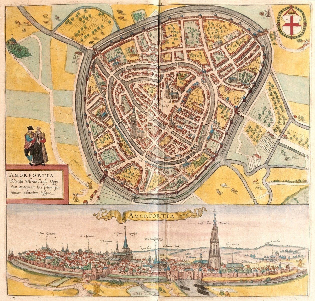 オランダ、アメルスフォールト - ゲオルク・ブラウン作「Civitates Orbis Terrarum」ケルン1617年所収 作： ジョージ・ブラウン