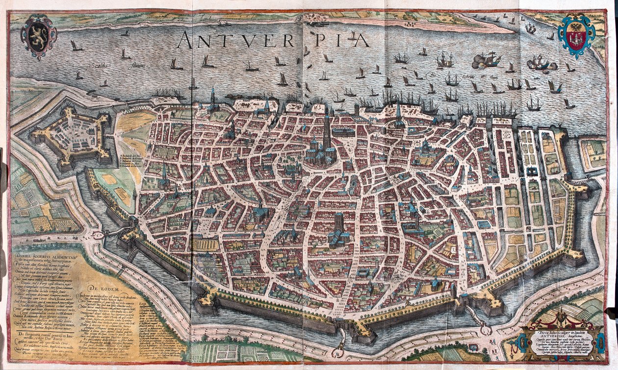 ベルギーのアンヴェルサ - ゲオルク・ブラウン著『Civitates Orbis Terrarum』（ケルン、1617年）所収 作： ジョージ・ブラウン
