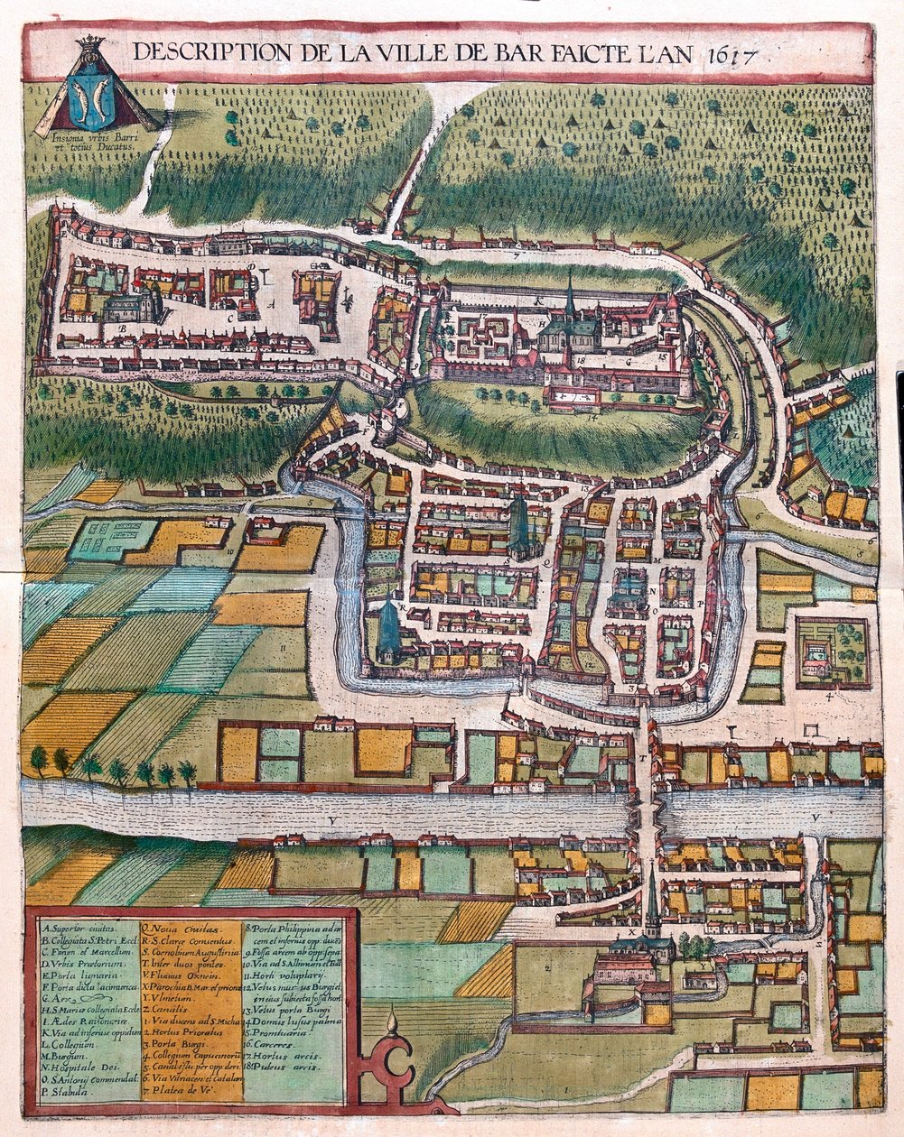 フランス、バー・ル・デュック-ゲオルク・ブラウン作「Civitates Orbis Terrarum」ケルン1617年所収 作： ジョージ・ブラウン