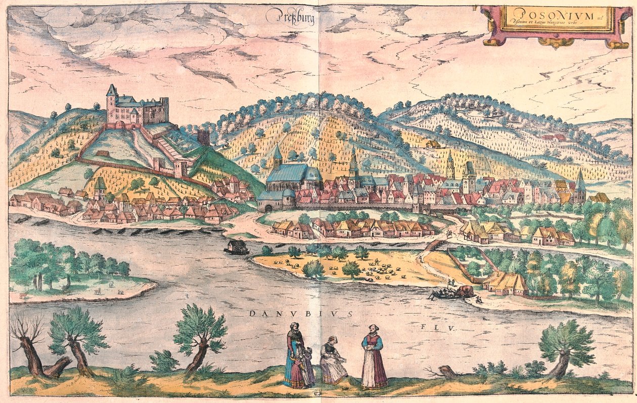 ブラチスラヴァ（スロバキア） - ゲオルク・ブラウン作「Civitates Orbis Terrarum」ケルン1617年所収 作： ジョージ・ブラウン