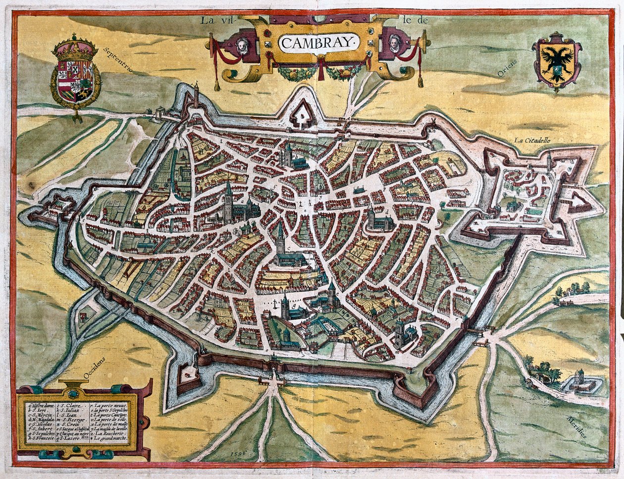 フランス、カンブライ-ゲオルク・ブラウン作「Civitates Orbis Terrarum」ケルン1617年所収 作： ジョージ・ブラウン