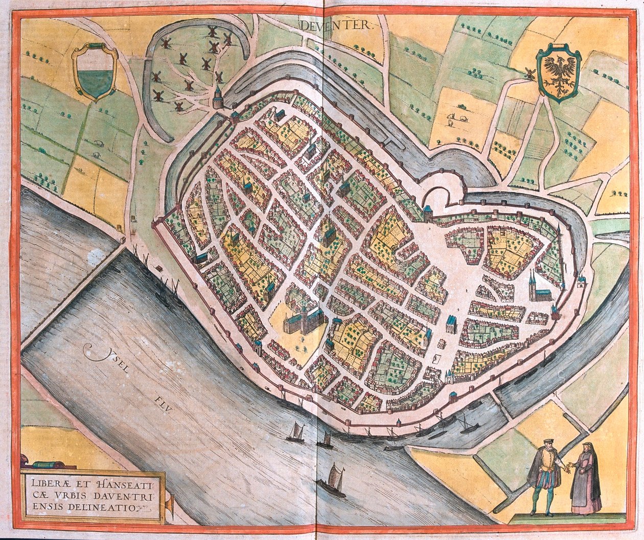 オランダ、デヴェンター - ゲオルク・ブラウン著『Civitates Orbis Terrarum』（ケルン、1617年）所収 作： ジョージ・ブラウン