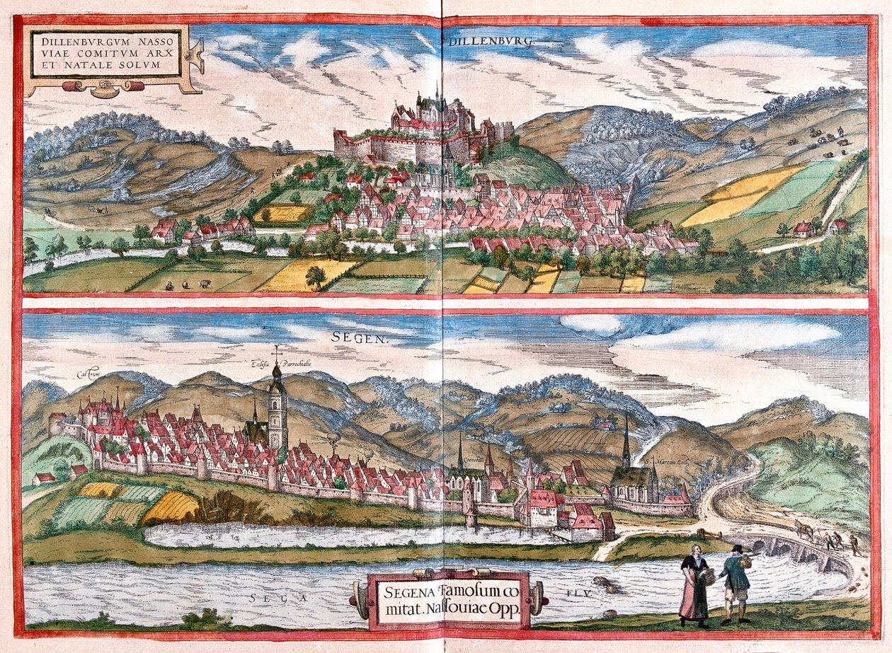 ドイツ、ジーゲンのディレンブルク - ゲオルク・ブラウン作「Civitates Orbis Terrarum」ケルン1617年所収 作： ジョージ・ブラウン