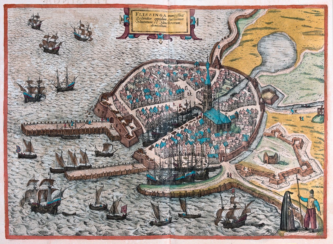 ベルギーのフレニッシュ - ゲオルク・ブラウン著『Civitates Orbis Terrarum』（ケルン、1617年）所収 作： ジョージ・ブラウン