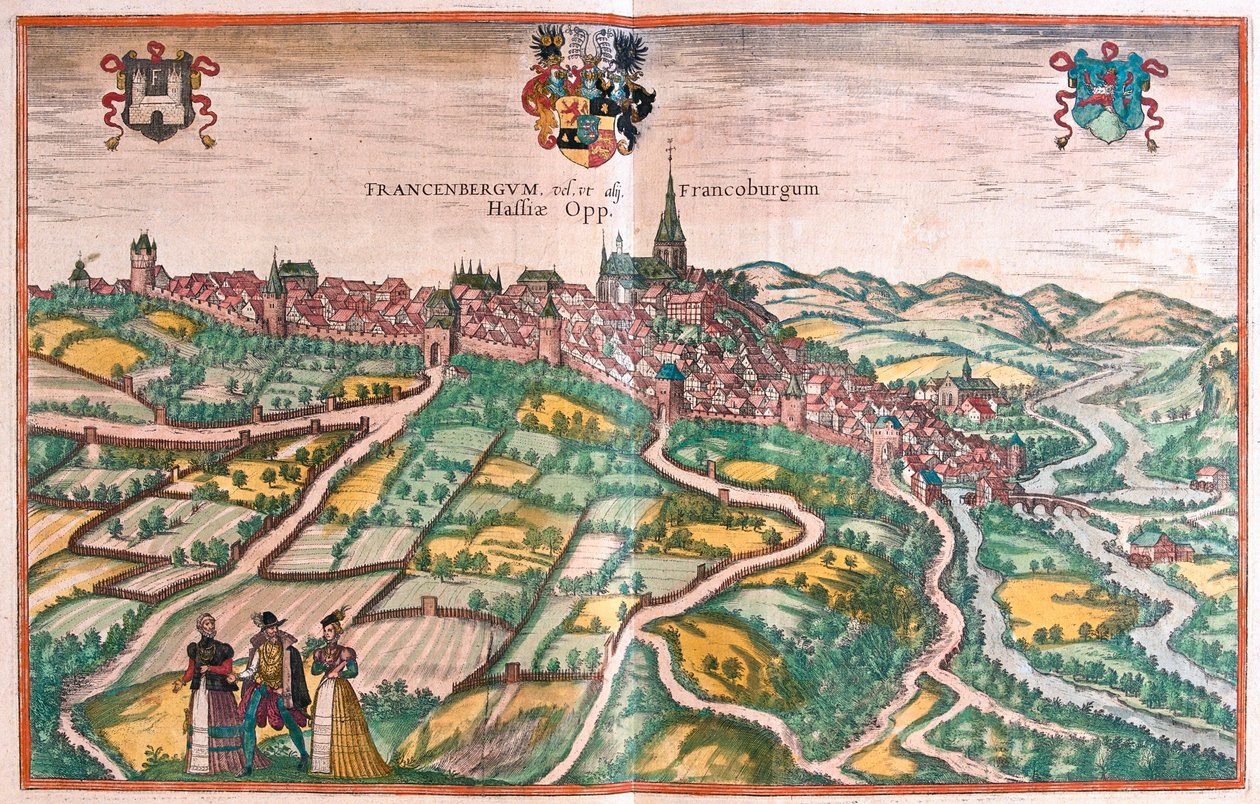 オランダ、フランケンベルク - ゲオルク・ブラウン著『Civitates Orbis Terrarum』（ケルン、1617年）所収 作： ジョージ・ブラウン