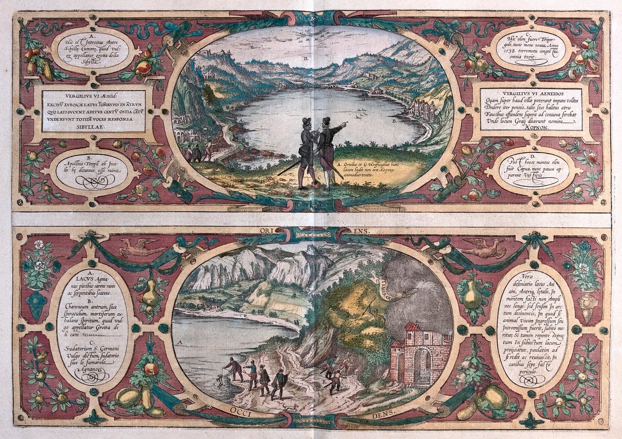ゲオルク・ブラウン作「Civitates Orbis Terrarum」（ケルン、1617年）におけるシビッラの洞窟、オスティア、アグナーノ、イタリア 作： ジョージ・ブラウン