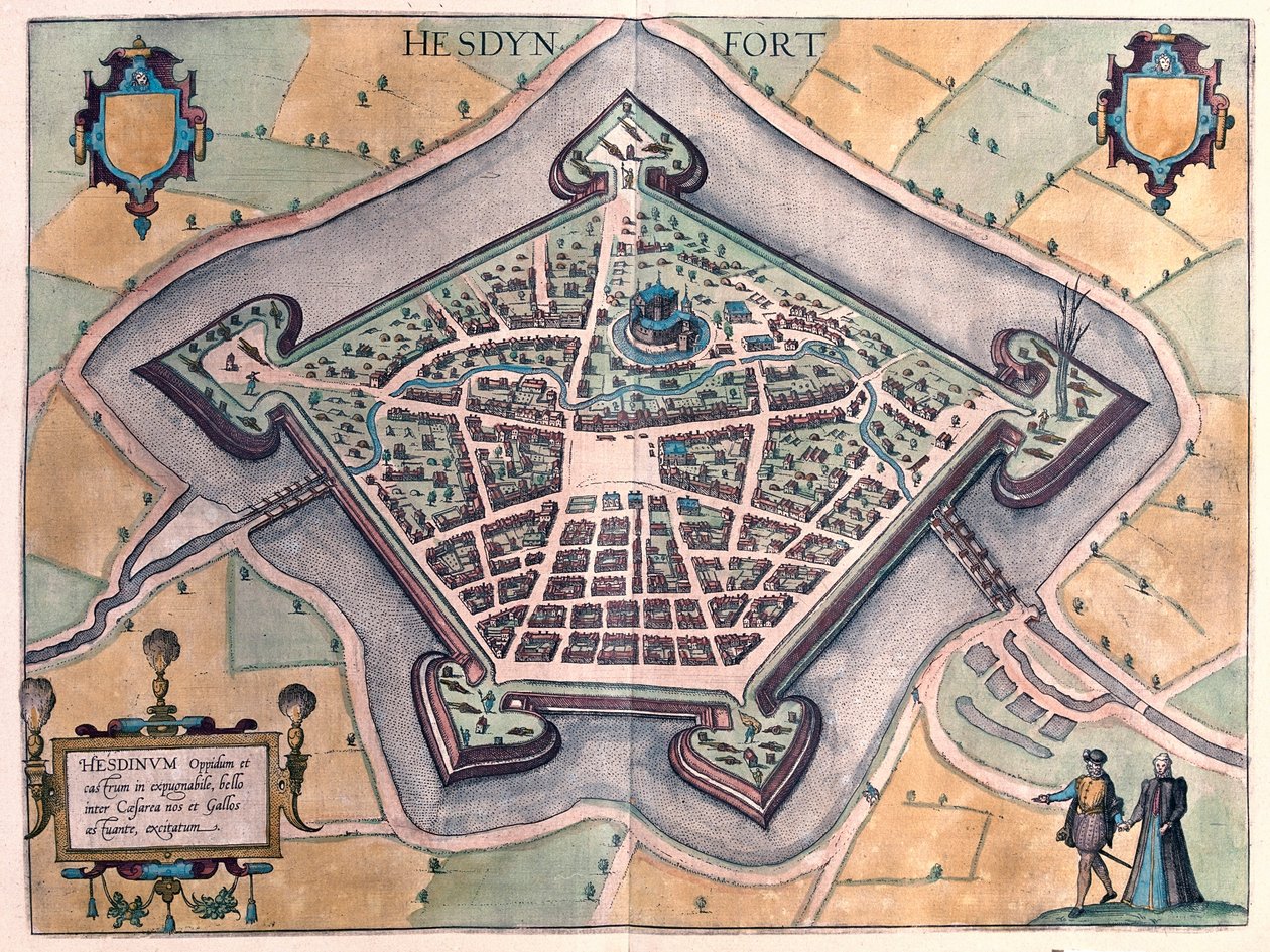 フランス、ヘスディン - ゲオルク・ブラウン作「Civitates Orbis Terrarum」ケルン1617年所収 作： ジョージ・ブラウン