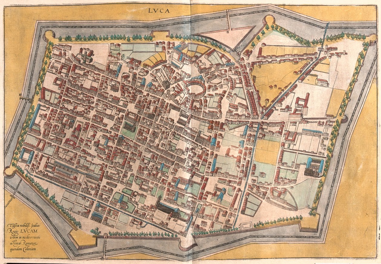 イタリア、ルッカ-ゲオルク・ブラウン作「Civitates Orbis Terrarum」ケルン1617年所収 作： ジョージ・ブラウン